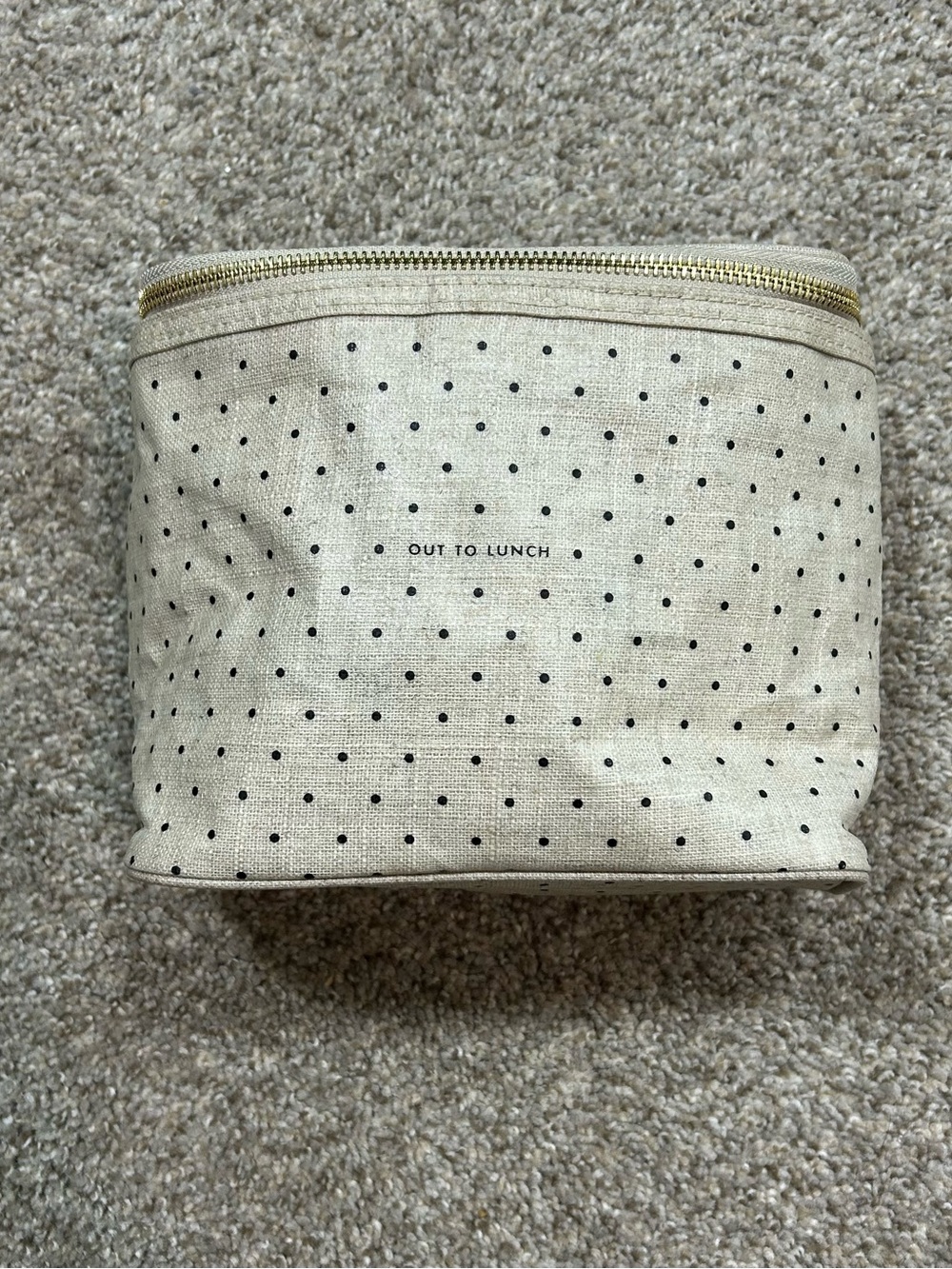 kate spade Cream and Black Polka Dot Cosmetic Pouch